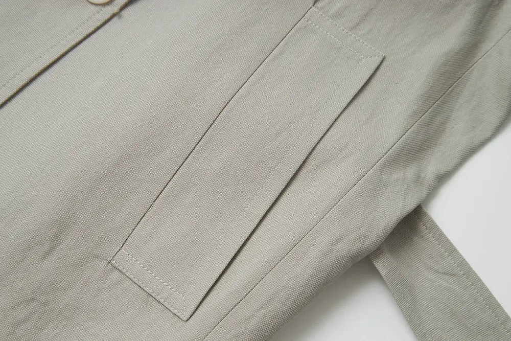 An image of a   S44879 Double Breasted High Neck Jacket by  Mirra Masa
