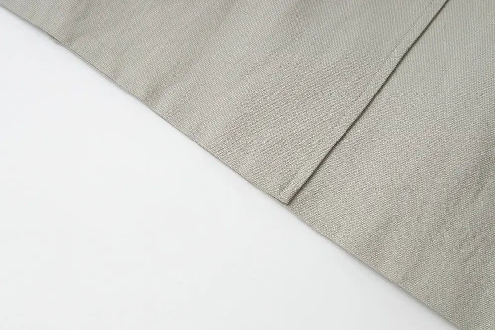 An image of a   S44879 Double Breasted High Neck Jacket by  Mirra Masa