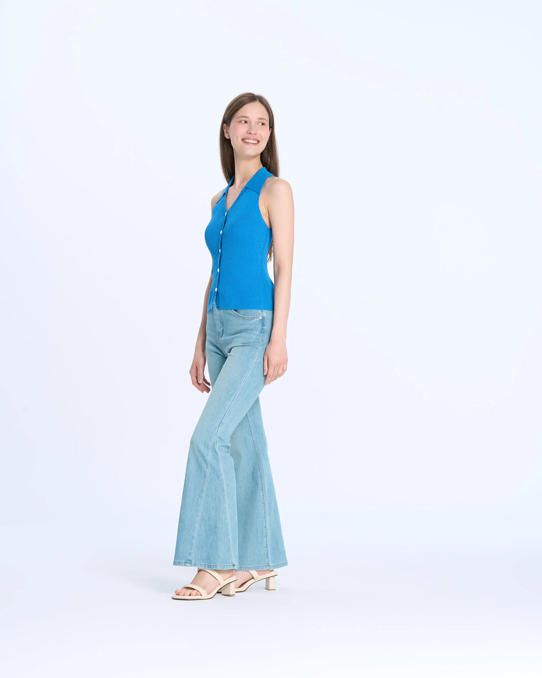 An image of a   S7851 Sleeveless Polo Top by  Mirra Masa