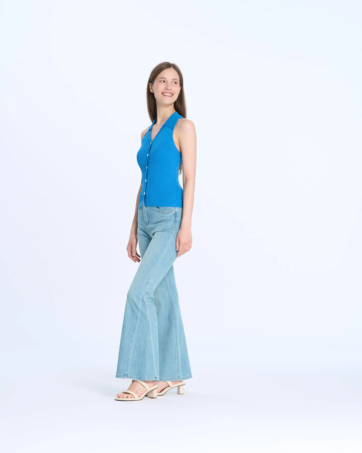 An image of a   S7851 Sleeveless Polo Top by  Mirra Masa