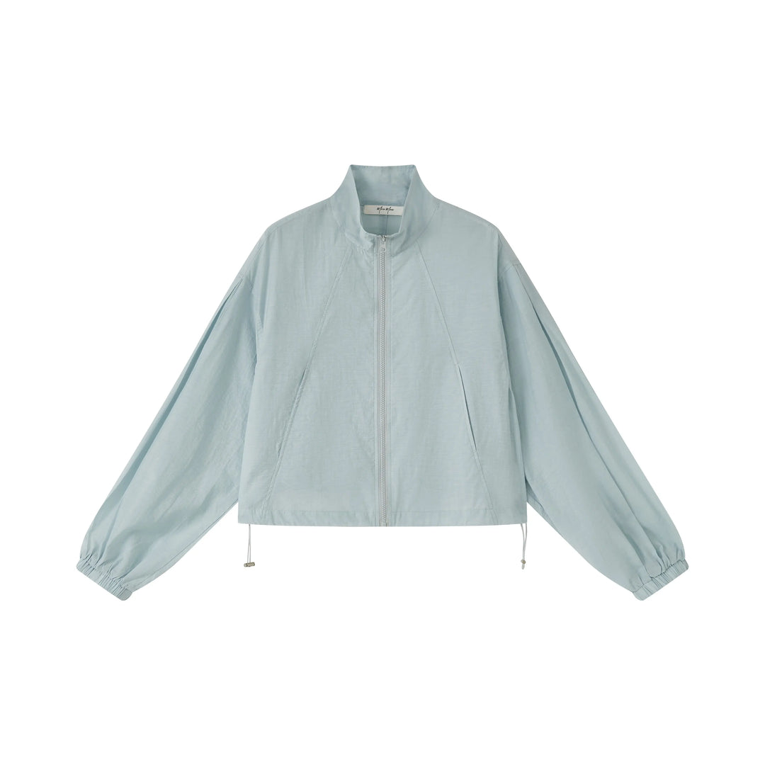 An image of a   SH25MS6 Funnel-Neck Full-Zip Jacket by  Mirra Masa