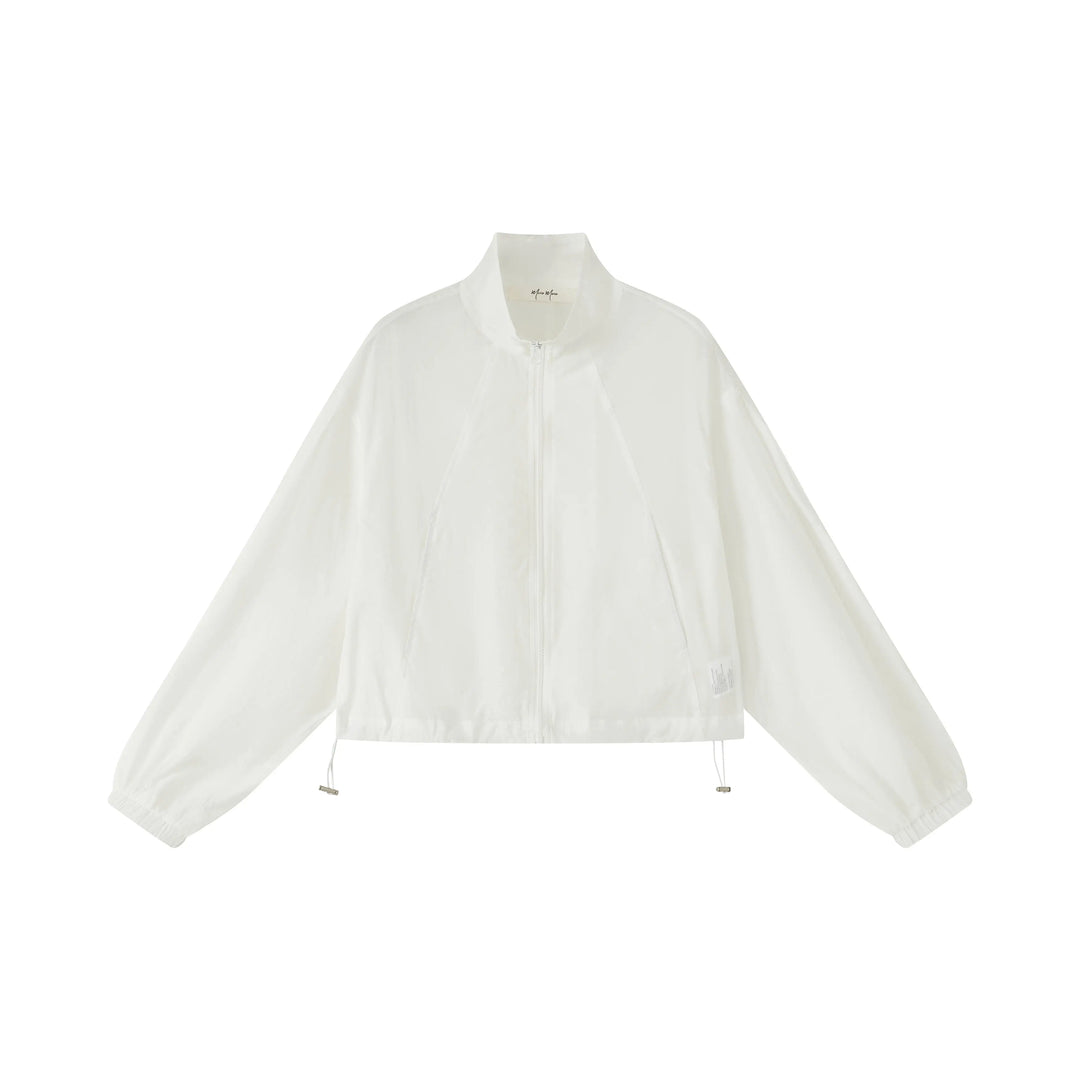 An image of a   SH25MS6 Funnel-Neck Full-Zip Jacket by  Mirra Masa