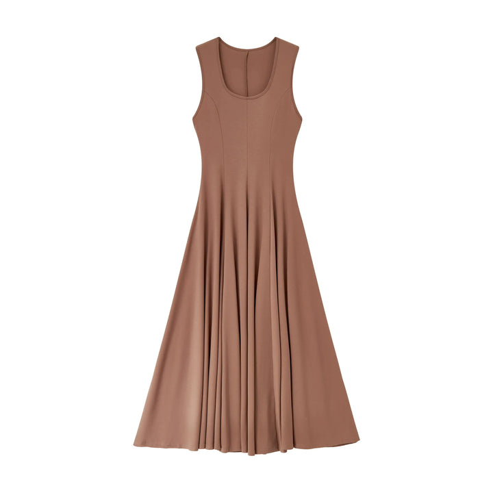 An image of a   SK3Y7M6 Scoop Neck A-Line Dress by  Mirra Masa