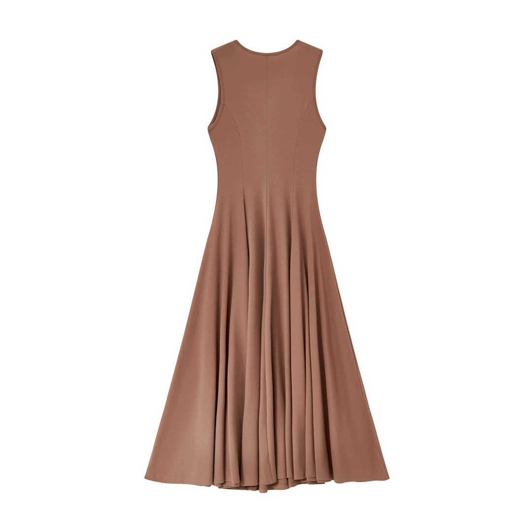 An image of a   SK3Y7M6 Scoop Neck A-Line Dress by  Mirra Masa