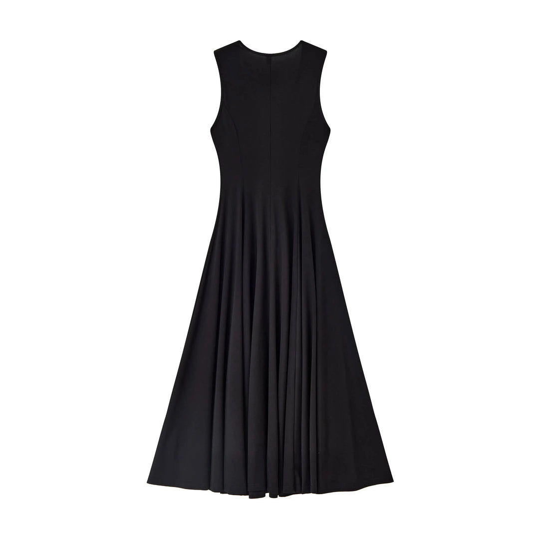 An image of a   SK3Y7M6 Scoop Neck A-Line Dress by  Mirra Masa