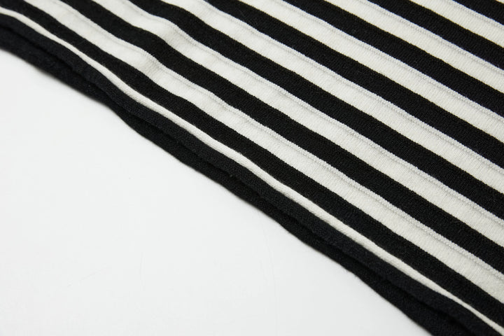 An image of a   SWO07S6 Stripe Wool Blend Long-Sleeve by  Mirra Masa