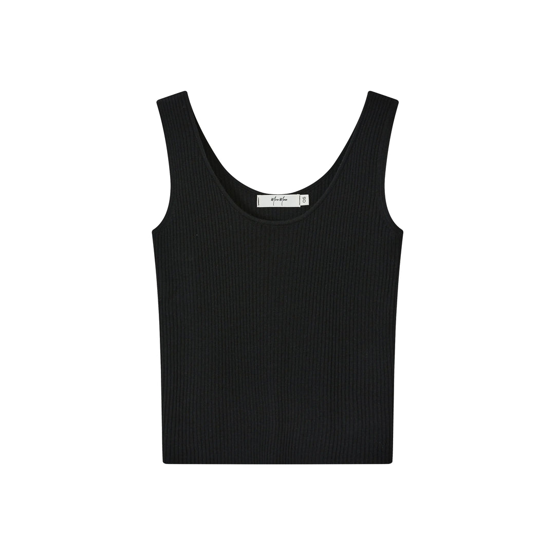 An image of a  Black-One-Size T3276 Essential Tank Top by  Mirra Masa