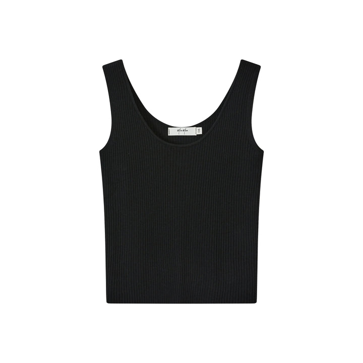 An image of a  Black-One-Size T3276 Essential Tank Top by  Mirra Masa