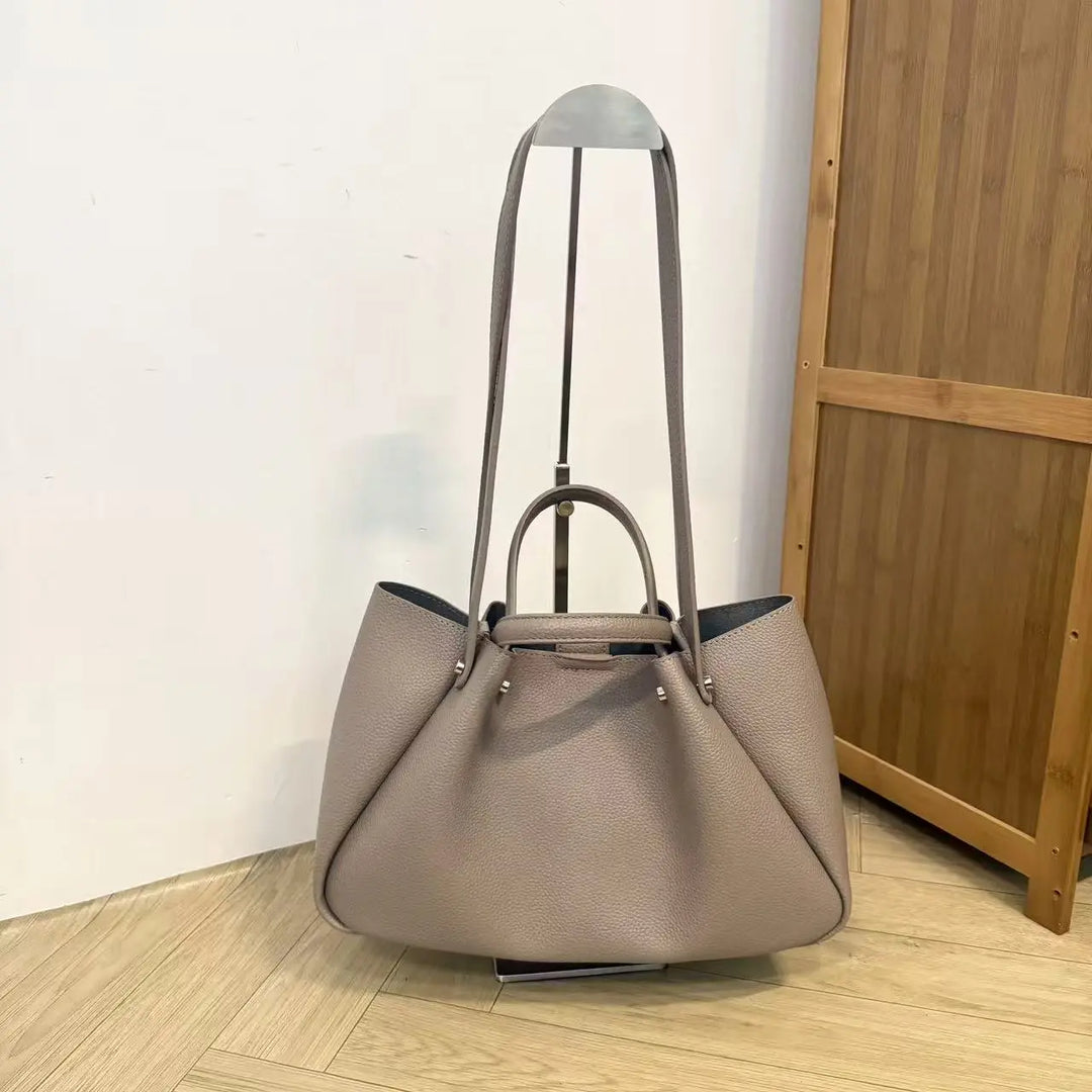 An image of a   TF1028 Pebbled Dual-Handle Tote by  Mirra Masa