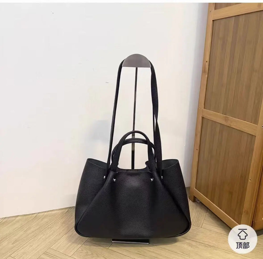 An image of a   TF1028 Pebbled Dual-Handle Tote by  Mirra Masa