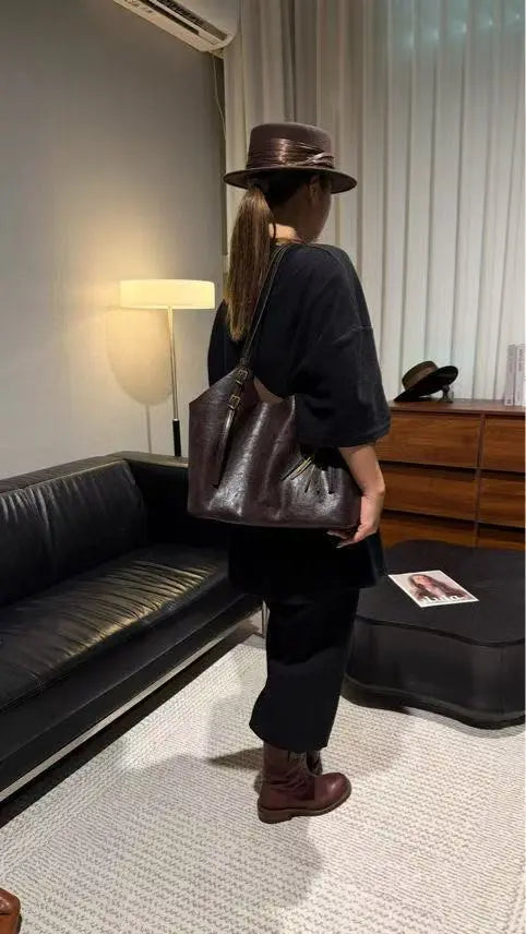 An image of a   TF1615 Slouchy Shoulder Tote by  Mirra Masa