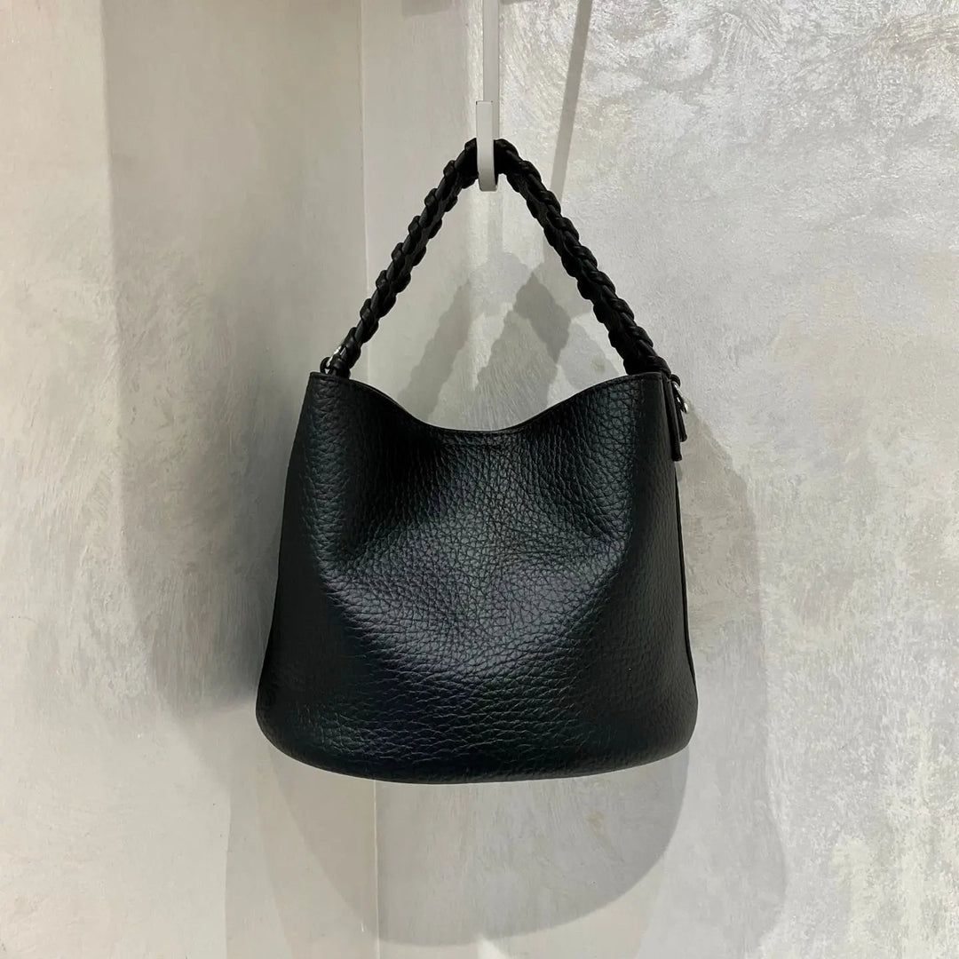 An image of a   TF2318 Braided Handle Hobo Bag by  Mirra Masa