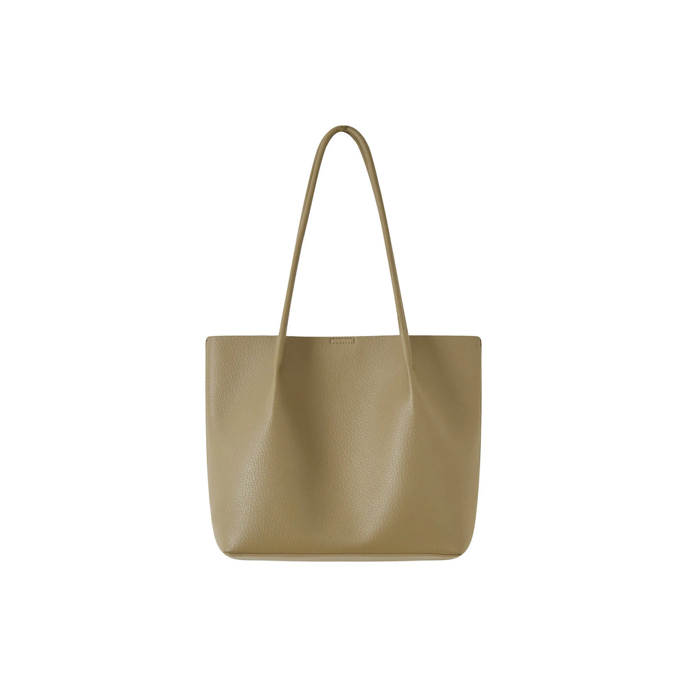 An image of a  Khaki-Vegan-Leather TF2618 Tote Bag by  Mirra Masa