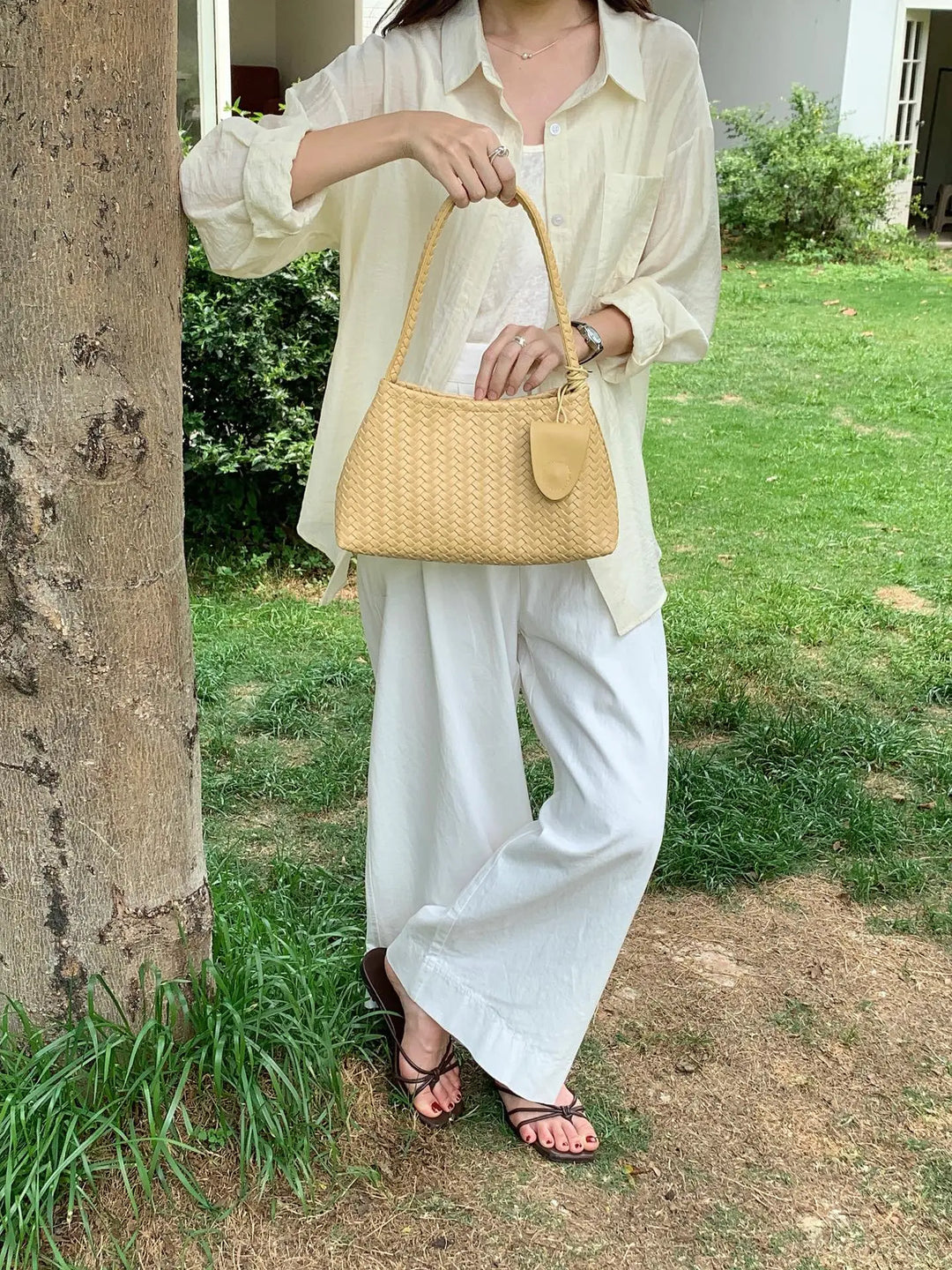 An image of a   TF3296 Quilted Vegan Leather Bag by  Mirra Masa