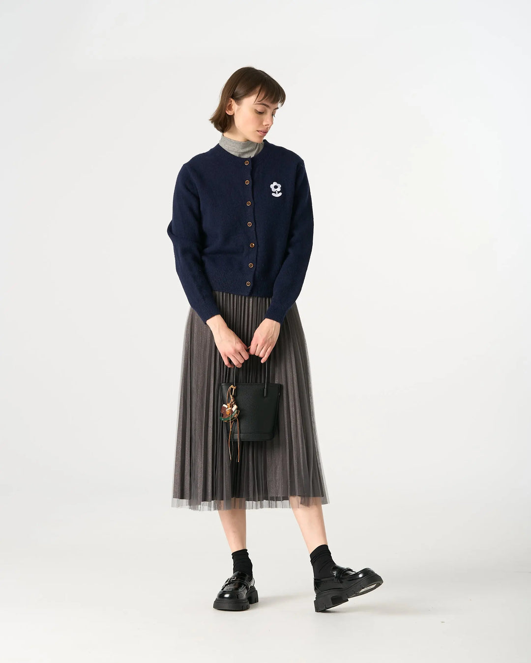 An image of a   TF9699 Leather Bucket Handbag by  Mirra Masa