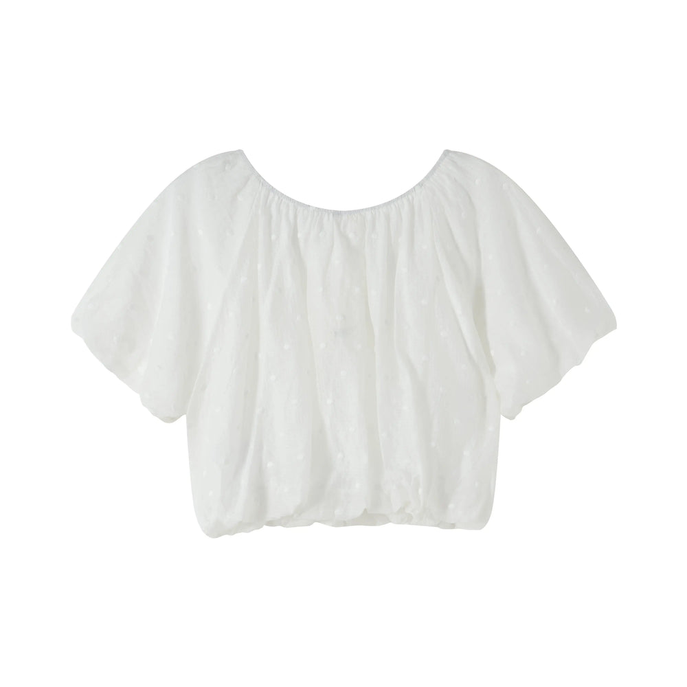 An image of a   TS08QM6 Laced Off-Shoulder Blouse by  Mirra Masa