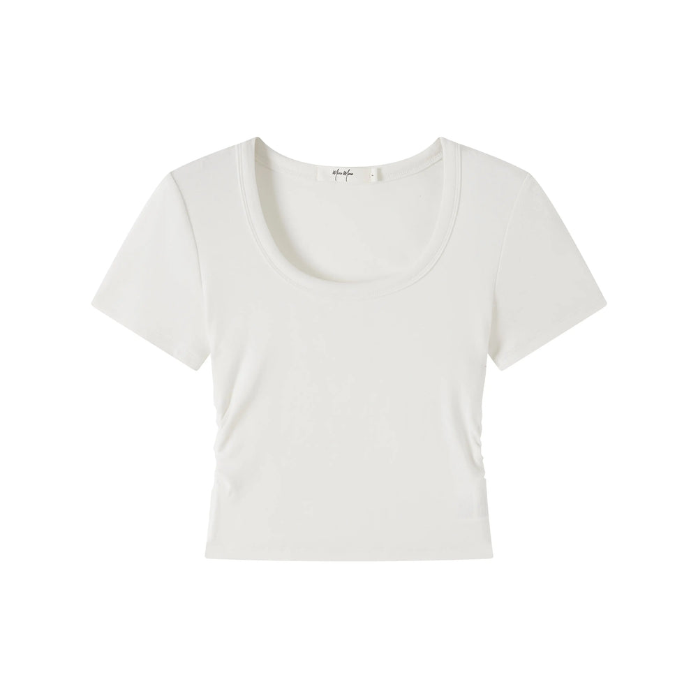 An image of a   TS1C6M6 Basic Scoopneck T-Shirt by  Mirra Masa