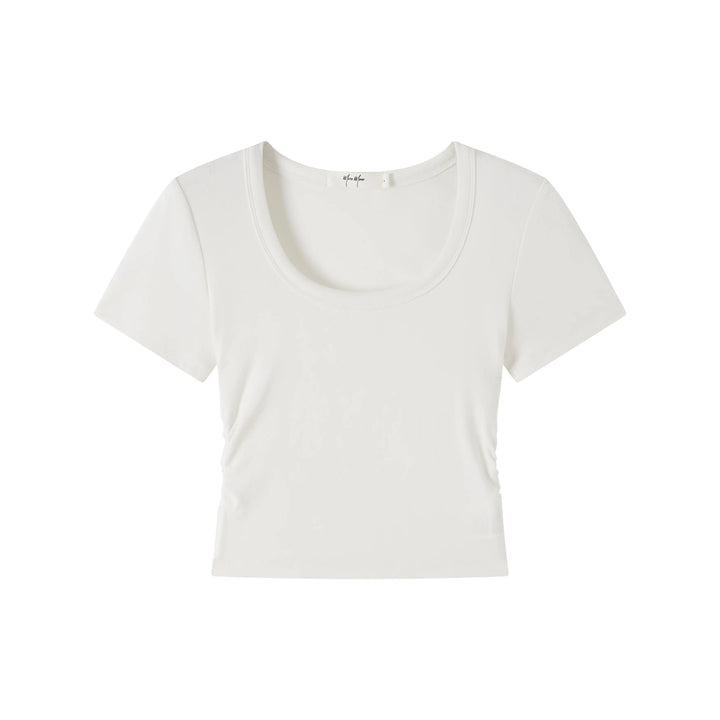 An image of a   TS1C6M6 Basic Scoopneck T-Shirt by  Mirra Masa