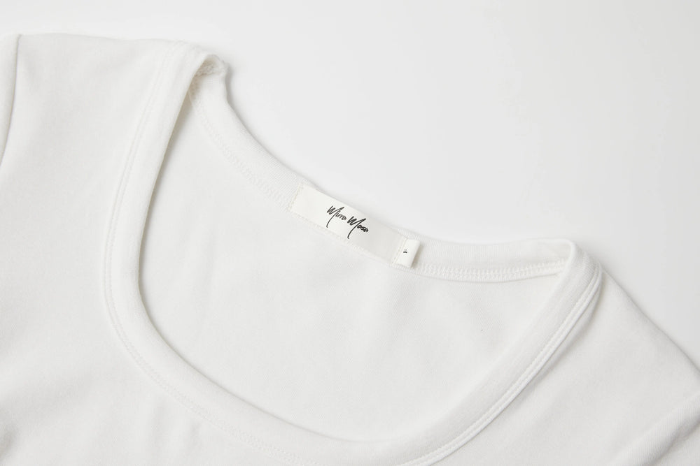 An image of a   TS1C6M6 Basic Scoopneck T-Shirt by  Mirra Masa