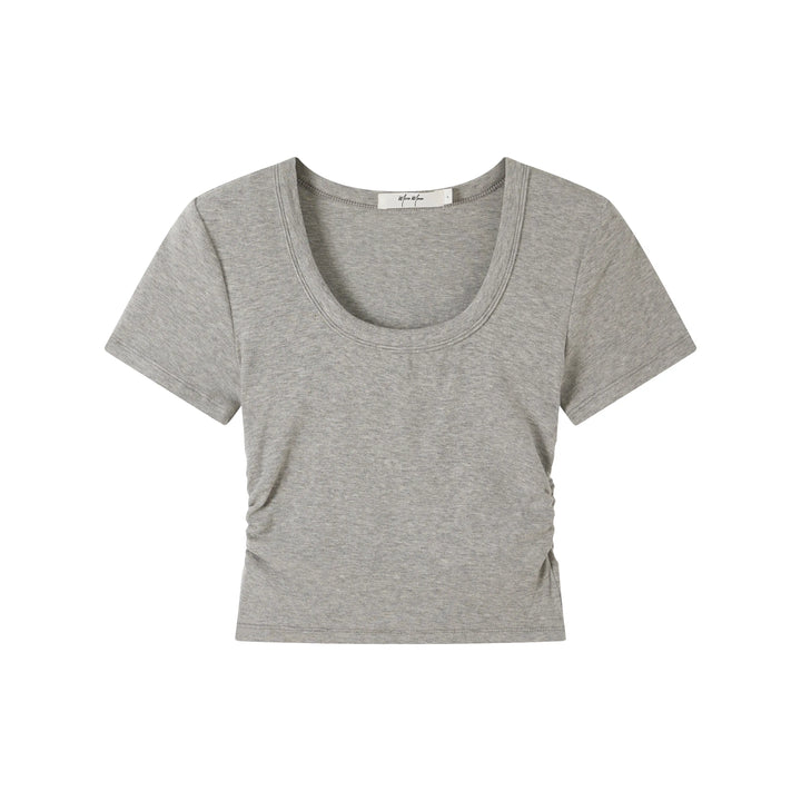 An image of a   TS1C6M6 Basic Scoopneck T-Shirt by  Mirra Masa