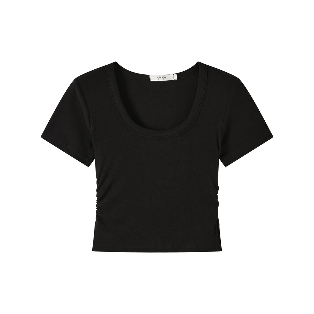 An image of a   TS1C6M6 Basic Scoopneck T-Shirt by  Mirra Masa