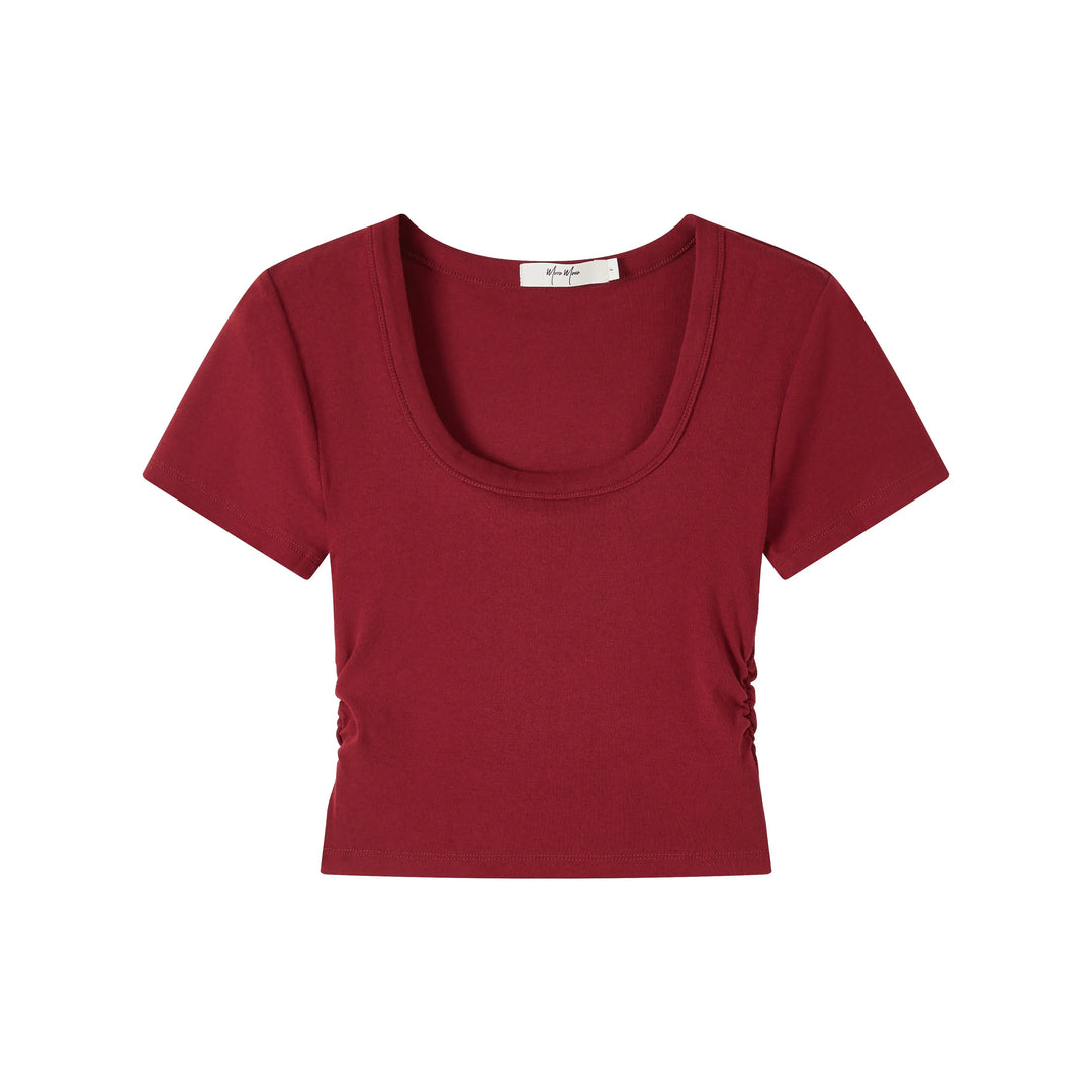 An image of a   TS1C6M6 Basic Scoopneck T-Shirt by  Mirra Masa