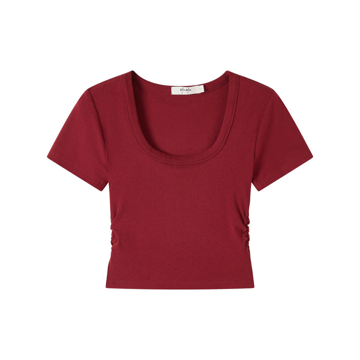 An image of a   TS1C6M6 Basic Scoopneck T-Shirt by  Mirra Masa