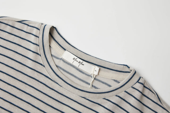 An image of a   TS73LM6 Striped T-Shirt by  Mirra Masa
