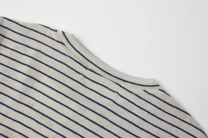 An image of a   TS73LM6 Striped T-Shirt by  Mirra Masa