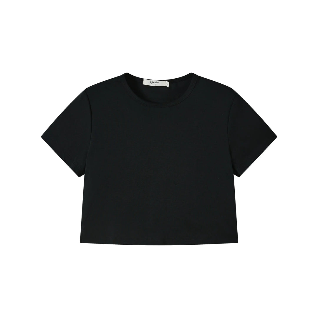 An image of a   TSJ70M6 Cropped T-Shirt by  Mirra Masa