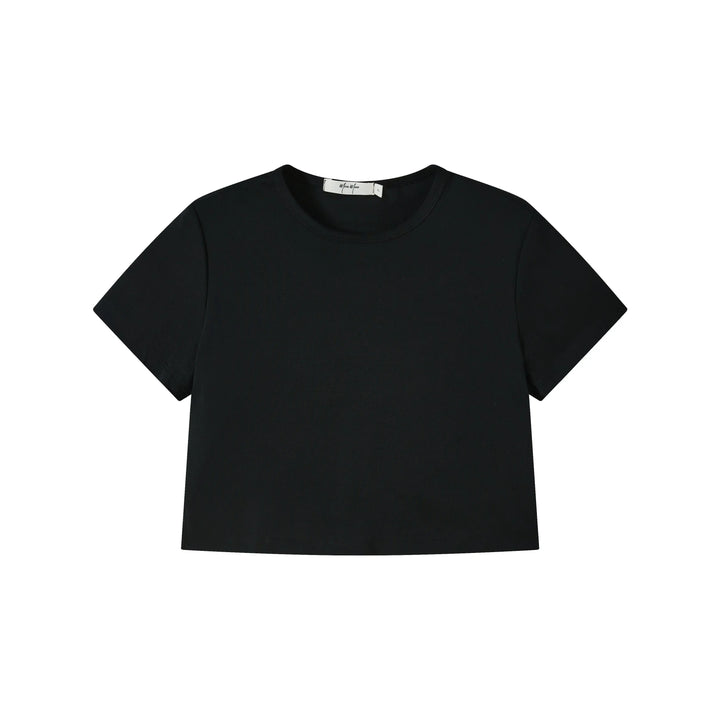 An image of a   TSJ70M6 Cropped T-Shirt by  Mirra Masa
