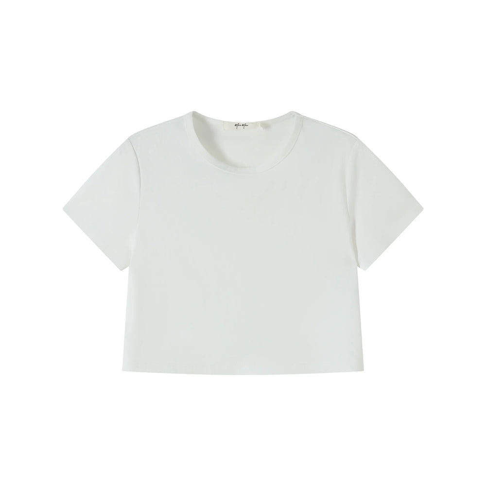 An image of a   TSJ70M6 Cropped T-Shirt by  Mirra Masa