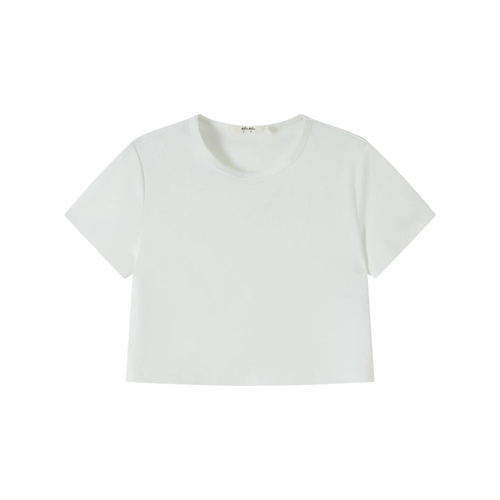 An image of a   TSJ70M6 Cropped T-Shirt by  Mirra Masa