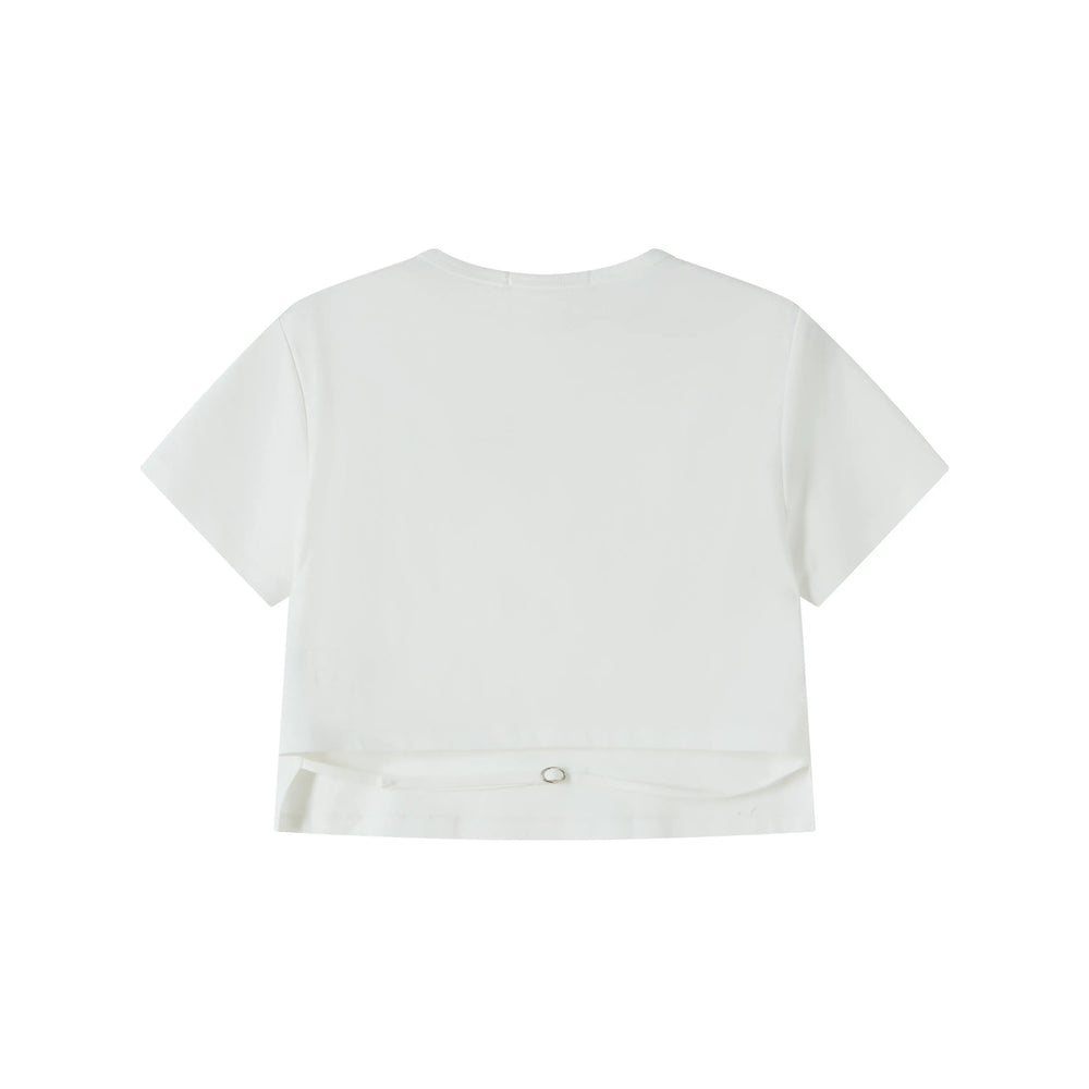 An image of a   TSJ70M6 Cropped T-Shirt by  Mirra Masa
