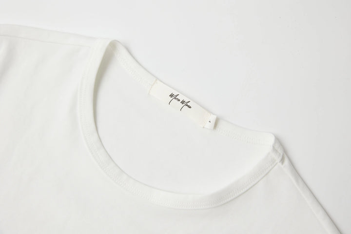An image of a   TSJ70M6 Cropped T-Shirt by  Mirra Masa