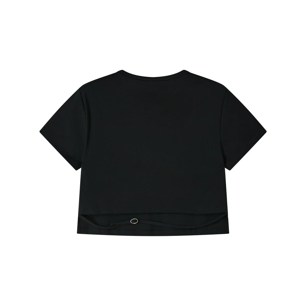 An image of a   TSJ70M6 Cropped T-Shirt by  Mirra Masa