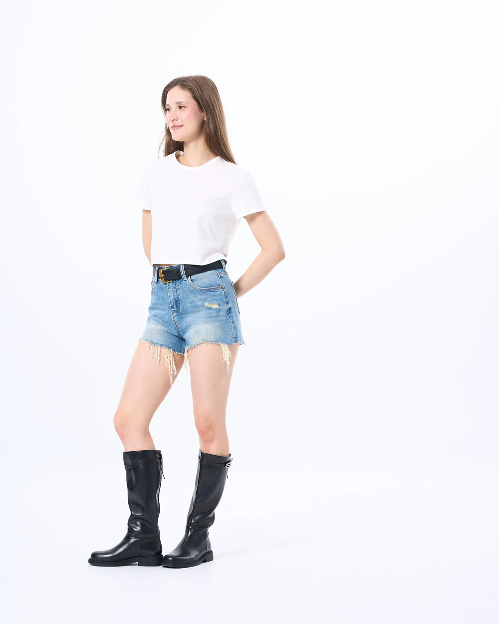 An image of a   TSJ70M6 Cropped T-Shirt by  Mirra Masa