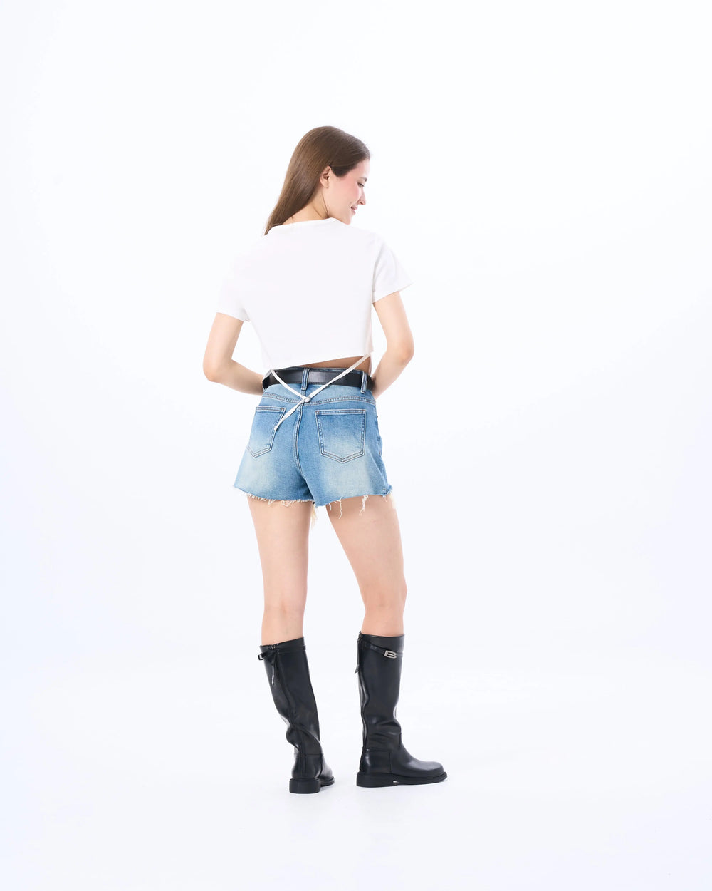 An image of a   TSJ70M6 Cropped T-Shirt by  Mirra Masa