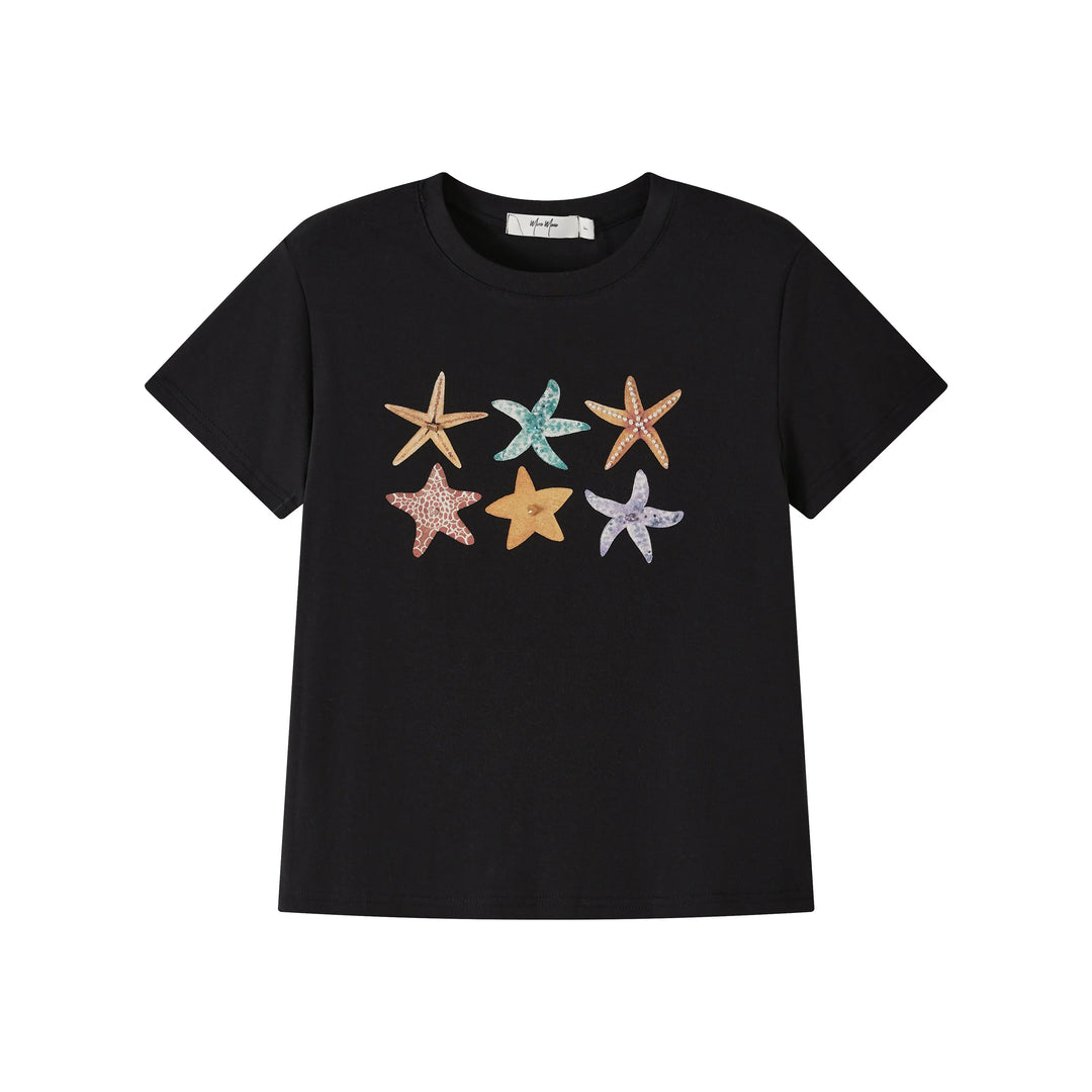 An image of a   TSQ91M6 Starfish T-Shirt by  Mirra Masa