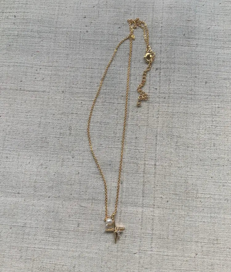 An image of a   The Celestial Pearl Necklace Adjustable by  Mirra Masa