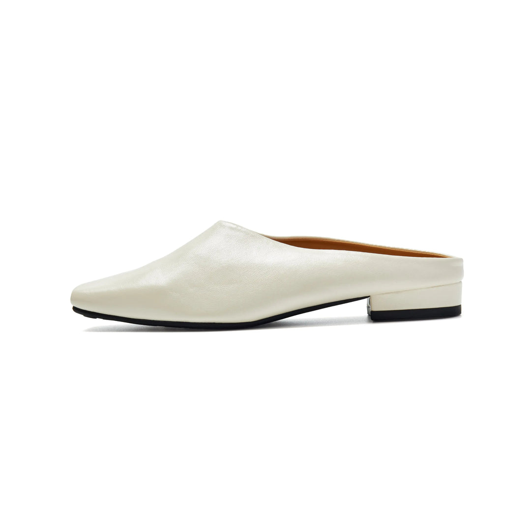 An image of a   W2321 Square-Toed Slip-On Flats by  Mirra Masa