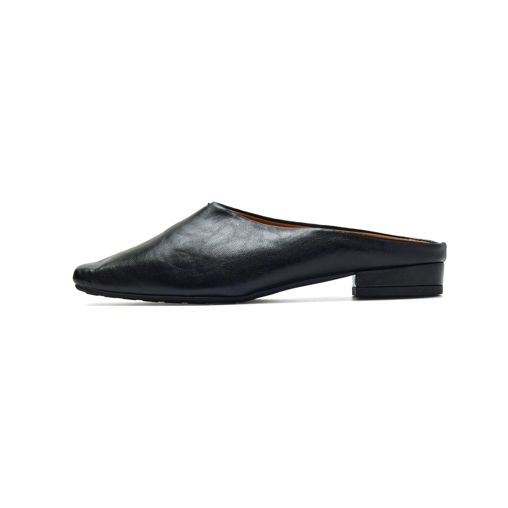 An image of a   W2321 Square-Toed Slip-On Flats by  Mirra Masa