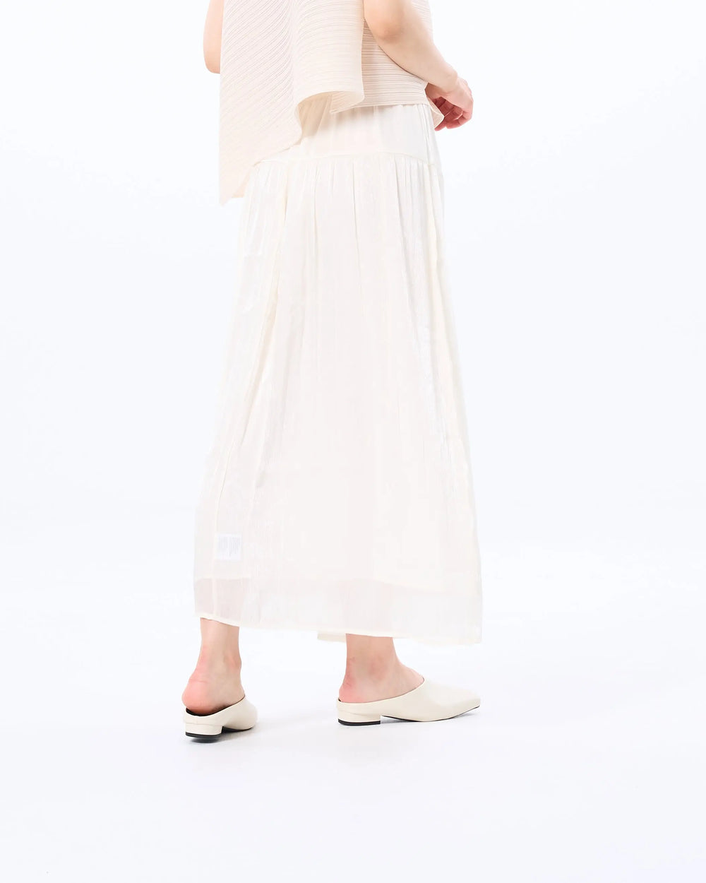 An image of a   W2321 Square-Toed Slip-On Flats by  Mirra Masa