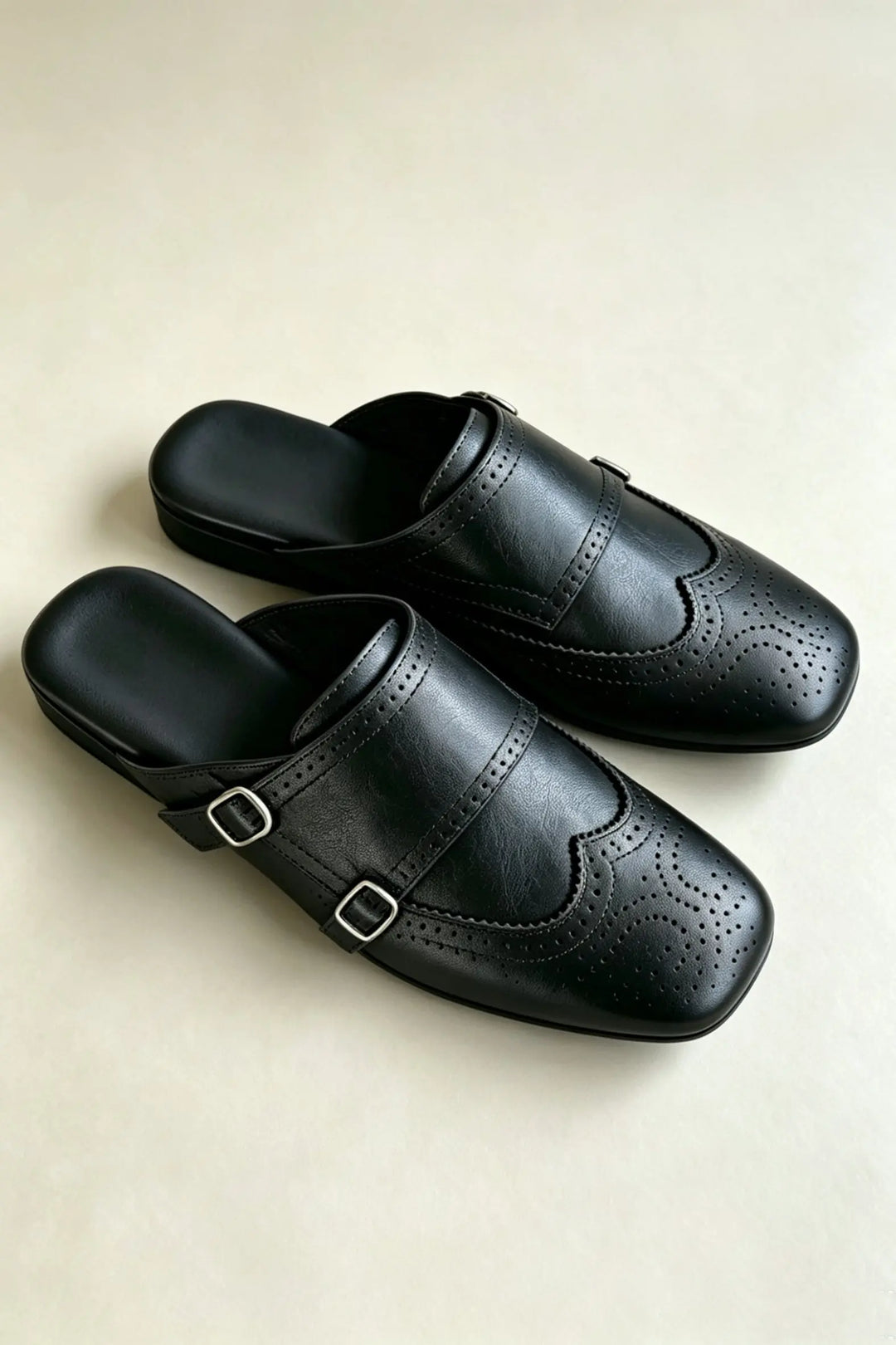 An image of a   W6181 Brogue Double Strap Mule by  Mirra Masa
