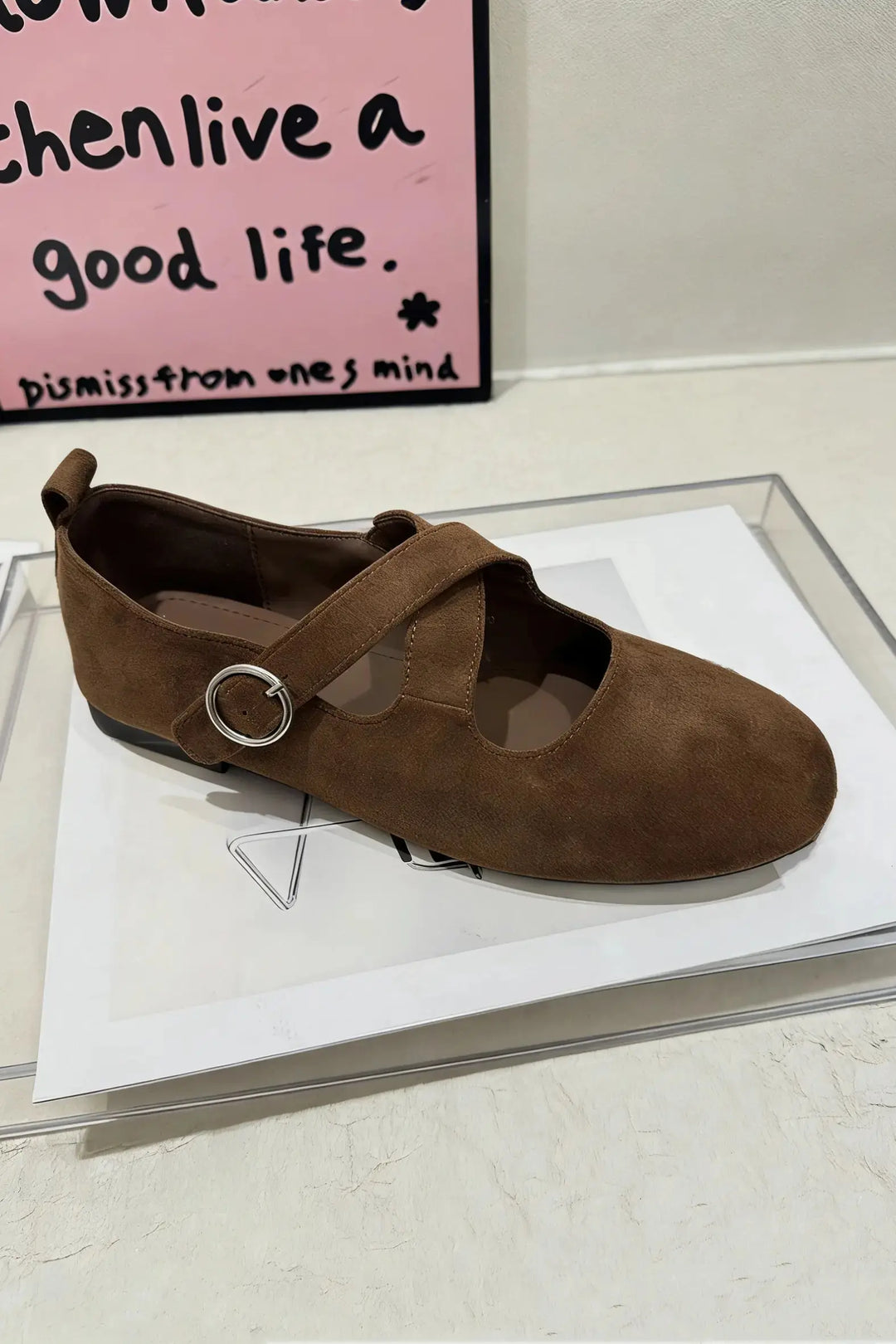 An image of a   W7305 Cross Strap Flats by  Mirra Masa