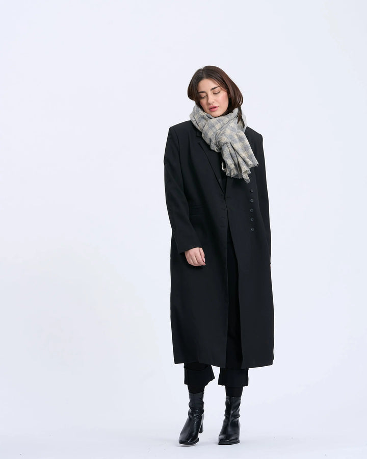 An image of a   WJ28 Essential Checkered Scarf by  Mirra Masa