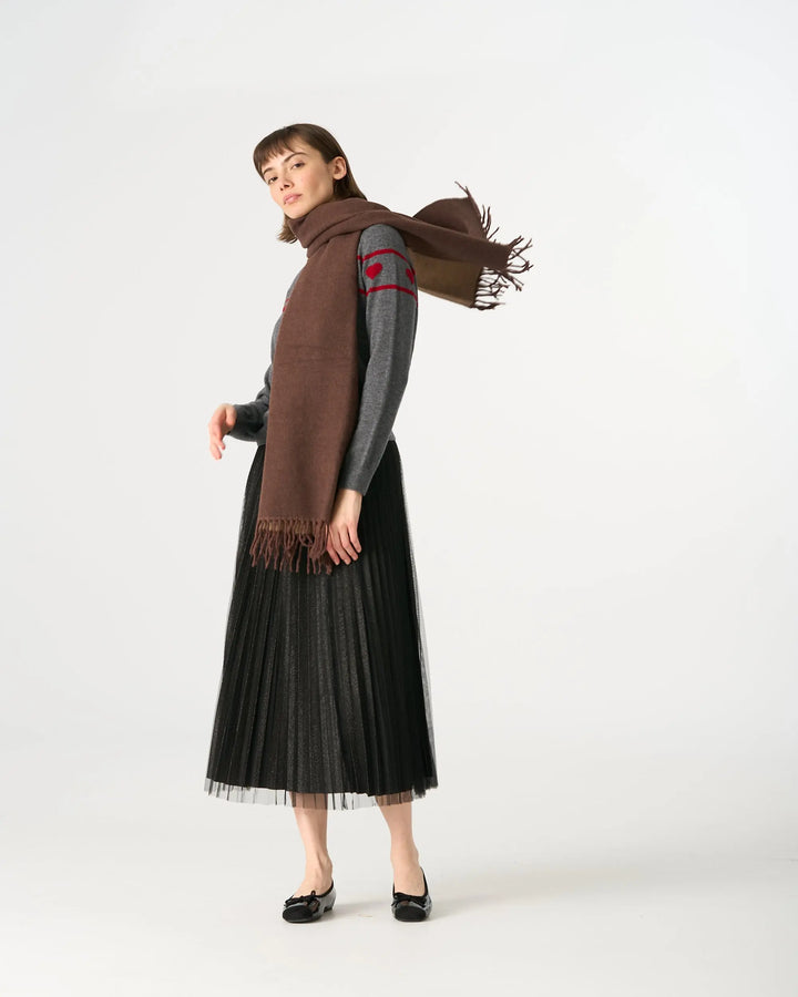 An image of a   WJ28 Essential Checkered Scarf by  Mirra Masa