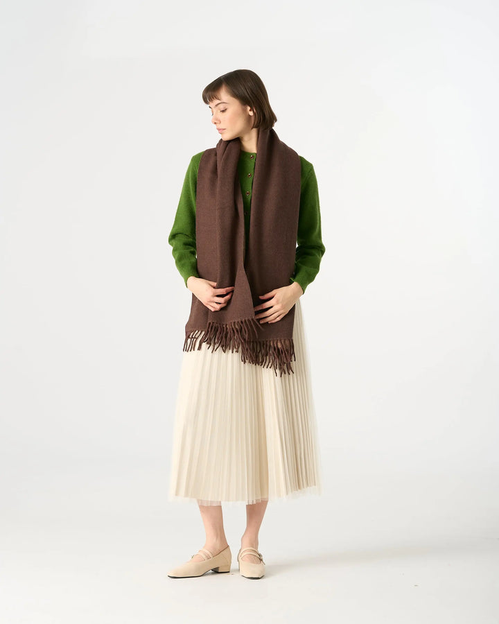 An image of a   WJ28 Essential Checkered Scarf by  Mirra Masa