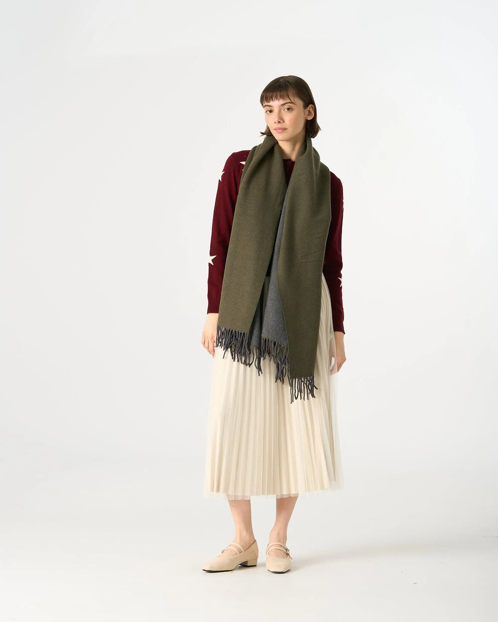 An image of a   WJ28 Essential Checkered Scarf by  Mirra Masa