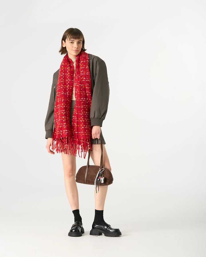 An image of a   WJ28 Essential Checkered Scarf by  Mirra Masa